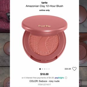 Tarte | BRAND NEW Amazonian clay 12 hr blush mini